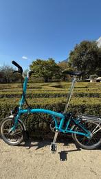 Brompton blauwe smurfen H6RN bagagerek met 6 versnellingen, Fietsen en Brommers, Ophalen, Brompton, 14 tot 16 inch, Versnellingen