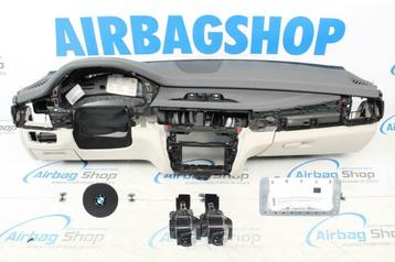 Airbag set Dashboard grijs/wit leder wit stiksels BMW X5 F15 beschikbaar voor biedingen