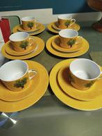 OUDE AARDIGE VENT DEGRENNE LUNCHSERVICE VOOR 6 PERSONEN, Antiek en Kunst, Antiek | Servies compleet, Ophalen of Verzenden