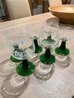 Set van 6 vintage Roemer wijnglazen gegraveerde druivenranke, Ophalen of Verzenden, Zo goed als nieuw