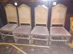 4 vintages stoelen, Antiek en Kunst, Antiek | Meubels | Stoelen en Sofa's, Ophalen