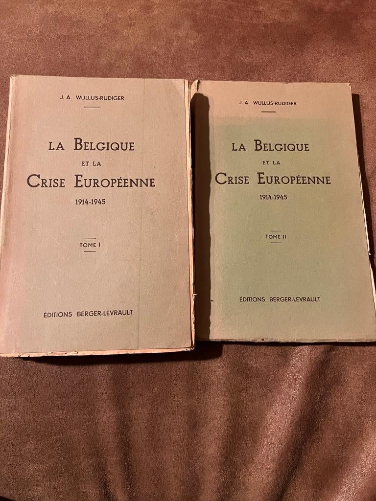 La Belgique et la Crise Européenne 1914 - 1945 : J.A. Wullus, Antiquités & Art, Antiquités | Livres & Manuscrits, Enlèvement ou Envoi