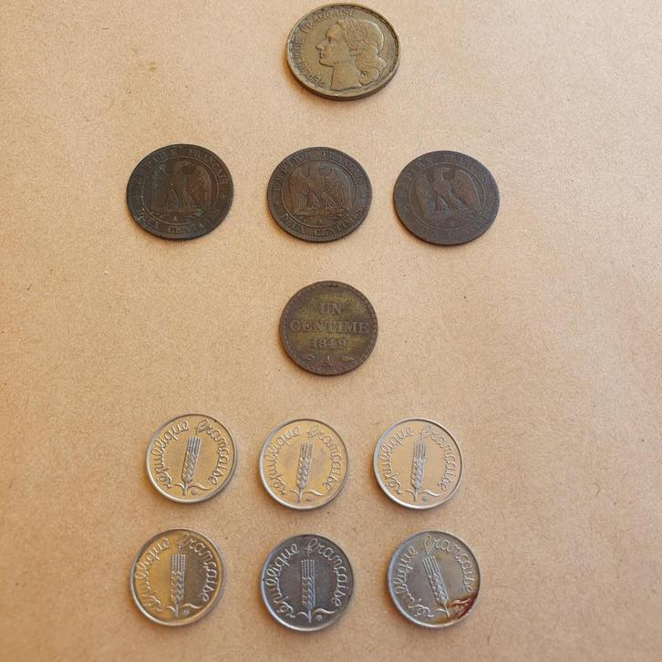 Lot 11 munten Frankrijk, Postzegels en Munten, Munten | Europa | Niet-Euromunten, Setje, Frankrijk, Ophalen