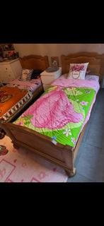 2 lit chêne massif, Huis en Inrichting, Slaapkamer | Bedden, Ophalen, Gebruikt, Tweepersoons