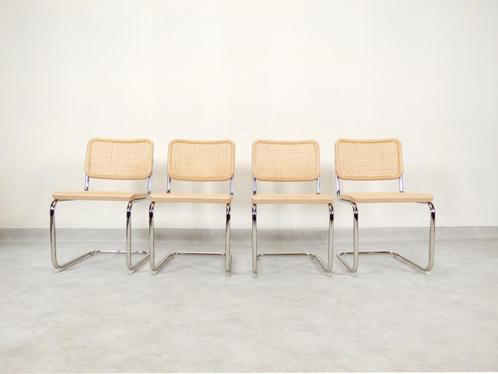 4 'S32' Thonet chairs by Marcel Breuer, Maison & Meubles, Chaises, Comme neuf, Quatre, Bois, Synthétique, Métal, Brun, Enlèvement ou Envoi