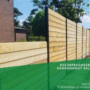 Verkoop en plaatsing houten omheiningen beschikbaar voor biedingen