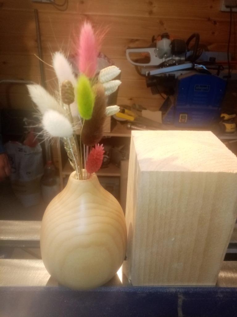 Houten ambachtelijke vaasjes voor droogbloemen, Ophalen, Nieuw