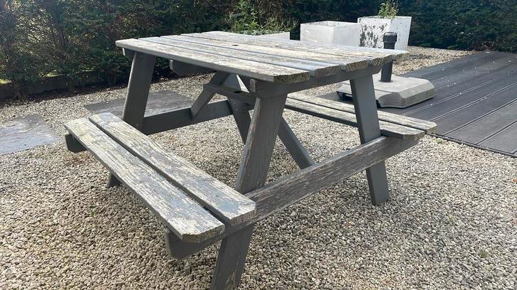 Picknicktafel voor kinderen, Tuin en Terras, Picknicktafels, Gebruikt, Rechthoekig, Hout, Kinderpicknicktafel, Ophalen