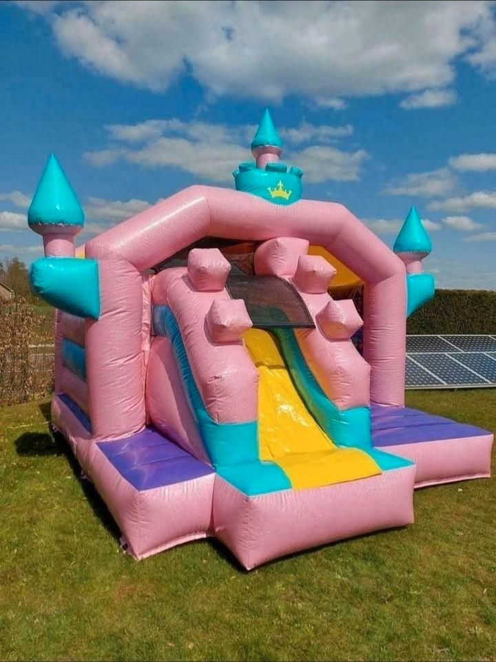 Springkasteel Glitter Prinses te huur, Hobby en Vrije tijd, Feestartikelen | Verhuur, Zo goed als nieuw, Ophalen