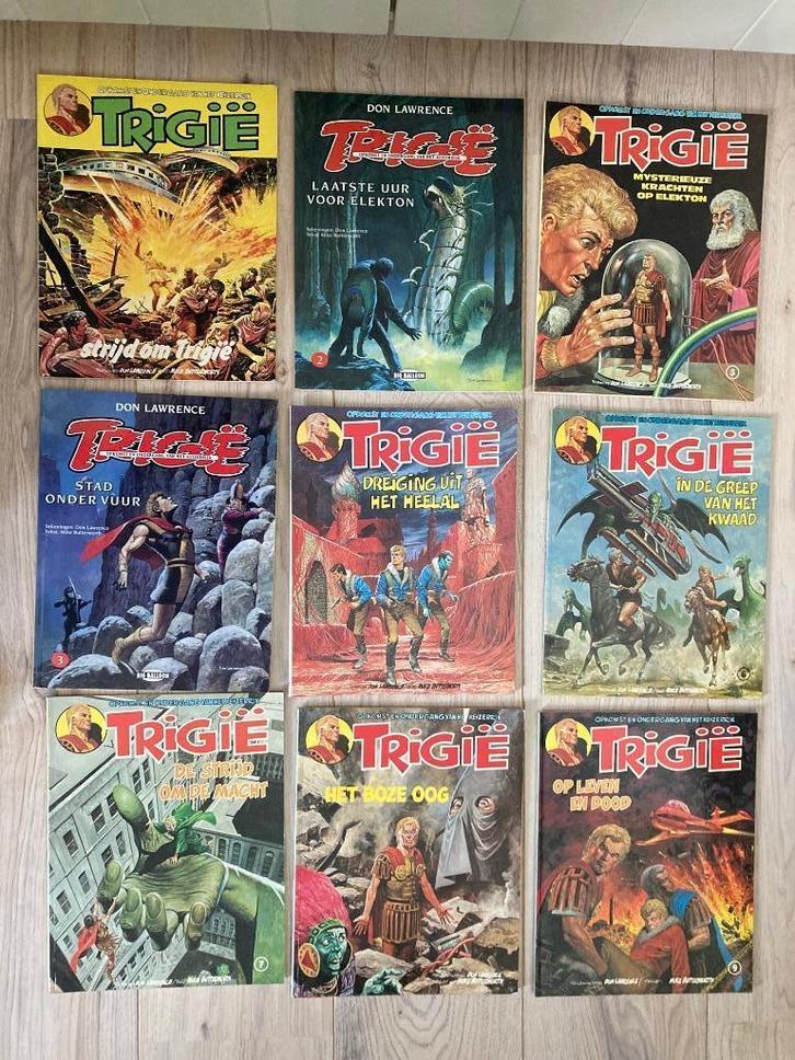 Trigië - 9 verschillende titels (Don Lawrence), Boeken, Stripverhalen, Gelezen, Meerdere stripboeken, Ophalen