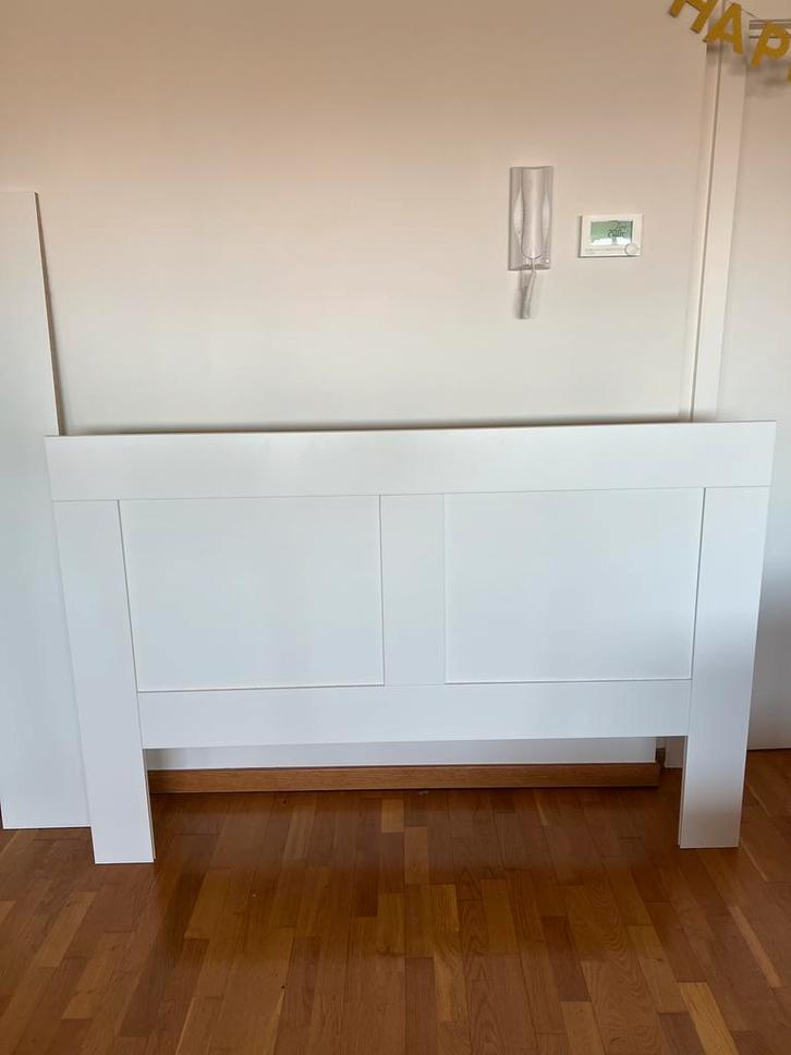 ikea brimnes hoofdeinde met opbergruimte - nieuw, Maison & Meubles, Chambre à coucher | Lits, Neuf, Deux personnes, Blanc, Enlèvement