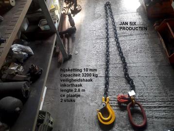 hijsketting 3,2 ton x 2.8 m met inkorthaak en veiligheidshaa beschikbaar voor biedingen