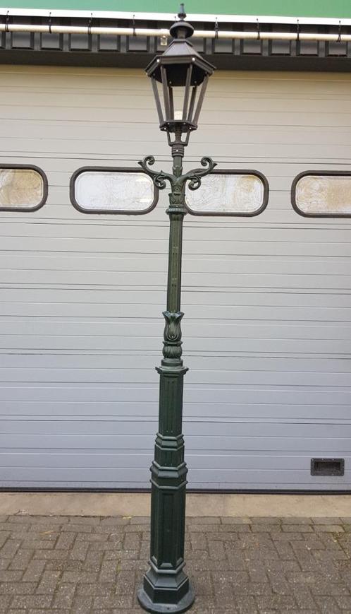 Grote gietijzeren straatlantaarns tuinlantaarns palen 330 cm, Antiek en Kunst, Antiek | Verlichting, Ophalen of Verzenden