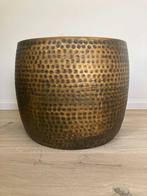 bloempot goud metaal binnen 50 cm x 42 h, Ophalen, 40 cm of meer, Rond, Metaal