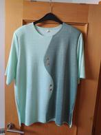 Blouse manches courtes 3xl turquoise menthe avec épaulettes, Sans marque, Porté, Taille 46/48 (XL) ou plus grande, Autres couleurs