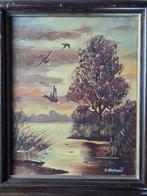 HASMAN schilderij van een kunstenaar, prachtige houten lijst, Ophalen