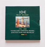 Kon Munt België 50Jaar Noord-Zuid Brussel 10euro zilver 2002, Zilver, Zilver, Verzenden, Setje