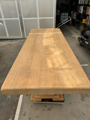 Vol eiken kloostertafel, Huis en Inrichting, Ophalen, Zo goed als nieuw