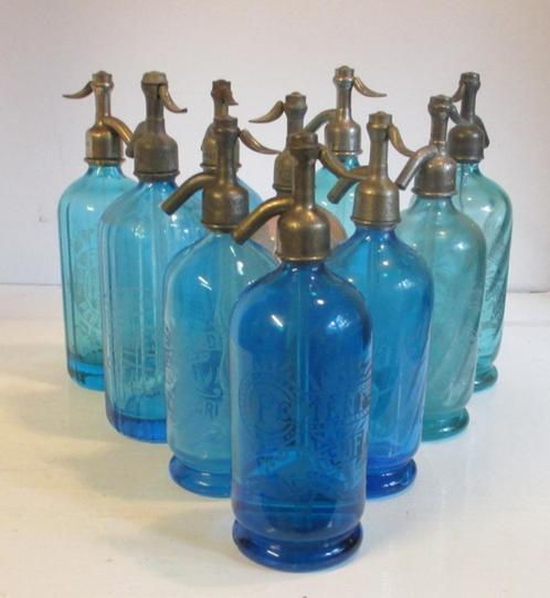 mooie collectie antieke spuitflessen siffonflessen France, Antiek en Kunst, Antiek | Glaswerk en Kristal, Ophalen