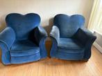 2 Brocante zetels/ fauteuils blauw, Ophalen