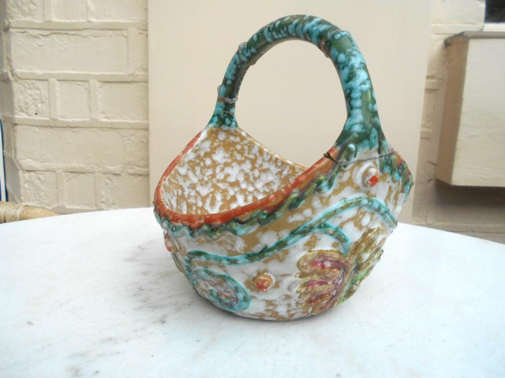 ancien panier en ceramique italienne, Ophalen of Verzenden