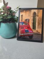 Cadre déco Fiat 500 vintage – 15x20 cm, Maison & Meubles, Ameublement | Papier peint, Enlèvement, Noir