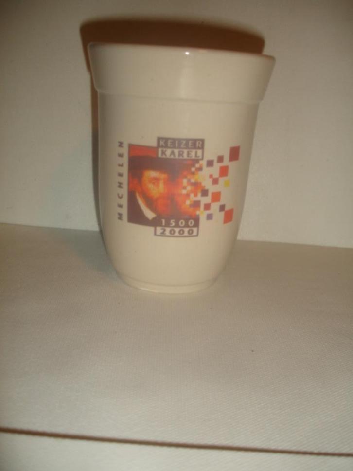 Bierpot Keizer Karel 1500 - 2000, Mechelen, Verzamelen, Biermerken, Zo goed als nieuw, Pul(len), Overige merken, Ophalen of Verzenden