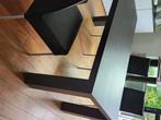 Stevige eettafel met 4 gratis lederen stoelen, Ophalen, Past overal bij, 50 tot 100 cm, Zo goed als nieuw