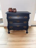 Buikkastje gerestyled in mat donkerblauw, Ophalen, Brocante vintage, 50 tot 100 cm, Zo goed als nieuw