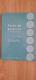 Criminologie:  Tegen de regels IV, Boeken, Studieboeken en Cursussen, Ophalen, Zo goed als nieuw