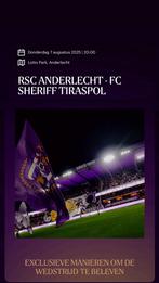 6x Anderlecht Tiraspol tickets in outdoor VIP, Drie personen of meer