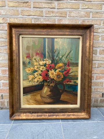 Schilderij, bloemenstilleven, Antoine De Smet (1926-2020) beschikbaar voor biedingen