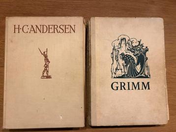 2 oude sprookjesboeken Andersen & Grimm beschikbaar voor biedingen