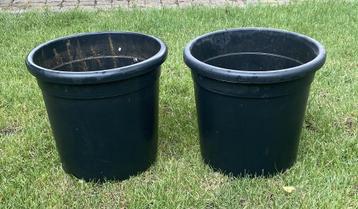 2 très grands pots H 34cm Diam 37cm - 2  euros pièce beschikbaar voor biedingen
