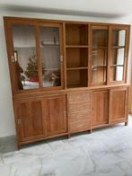 Teak vitrinekast, Huis en Inrichting, Ophalen of Verzenden, Zo goed als nieuw, Teakhout, Met deur(en)