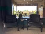Lederen zetel, Huis en Inrichting, Ophalen, Tweepersoons, Hout, Gebruikt