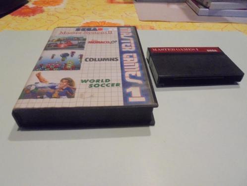 Sega Master System II Games 1 Monaco GP/Columns/World Soccer, Games en Spelcomputers, Games | Sega, Gebruikt, Master System, 2 spelers