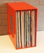 Vintage Oranje Platenbak Voor 40 LP's / Uit Jaren 70, Cd's en Dvd's, Ophalen of Verzenden, Zo goed als nieuw