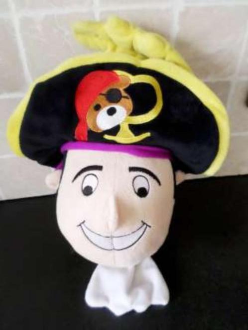 Piet Piraat hoofd knuffel, Kinderen en Baby's, Speelgoed | Knuffels en Pluche, Zo goed als nieuw, Ophalen of Verzenden