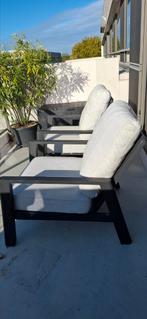 Loungeset Bristol: 2 x 1-zit met all weather kussens, Tuin en Terras, Ophalen, Zo goed als nieuw, Aluminium, Loungeset