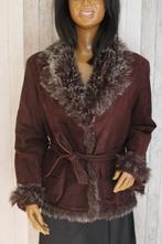Softy collectie jas velours namaakpels bruin maat T4 (42), Kleding | Dames, Jassen | Winter, Bruin, Maat 42/44 (L), Ophalen of Verzenden