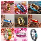 RVS bandringen zilver/goud, Handtassen en Accessoires, Ringen, Nieuw, 17 tot 18, Dame of Heer, IJzer of Staal