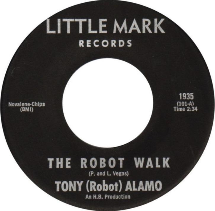 Tony (Robot) Alamo -  The Robot Walk " Popcorn ", Cd's en Dvd's, Vinyl Singles, Zo goed als nieuw, Single, Overige genres, 7 inch