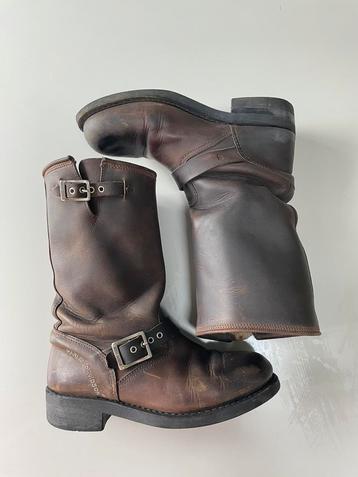 Echte vintage Harley-Davidson laarzen, bruin, schoenmaat 40 beschikbaar voor biedingen