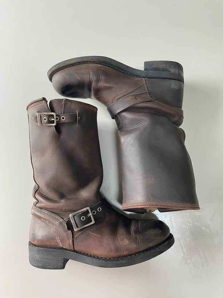 Echte vintage Harley-Davidson laarzen, bruin, schoenmaat 40, Motoren, Kleding | Motorkleding, Laarzen, Dames, Tweedehands, Ophalen