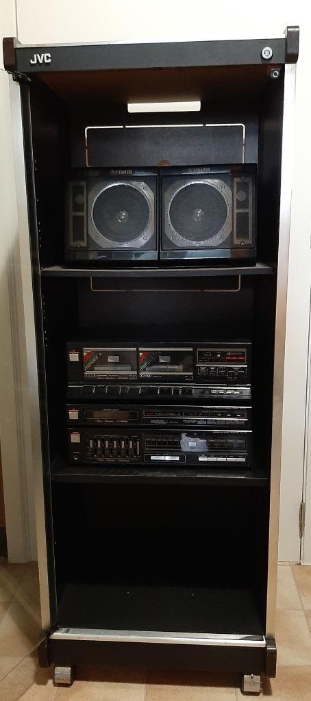 Fisher-hifi-systeem met JVC-rack, Audio, Tv en Foto, Stereoketens, Zo goed als nieuw, Cassettedeck, Tuner of Radio, Speakers, JVC