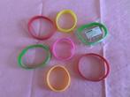 Lots 7 bracelets élastiques colorés plastique Multicolores, Autres couleurs, Enlèvement ou Envoi, Élastique, Neuf