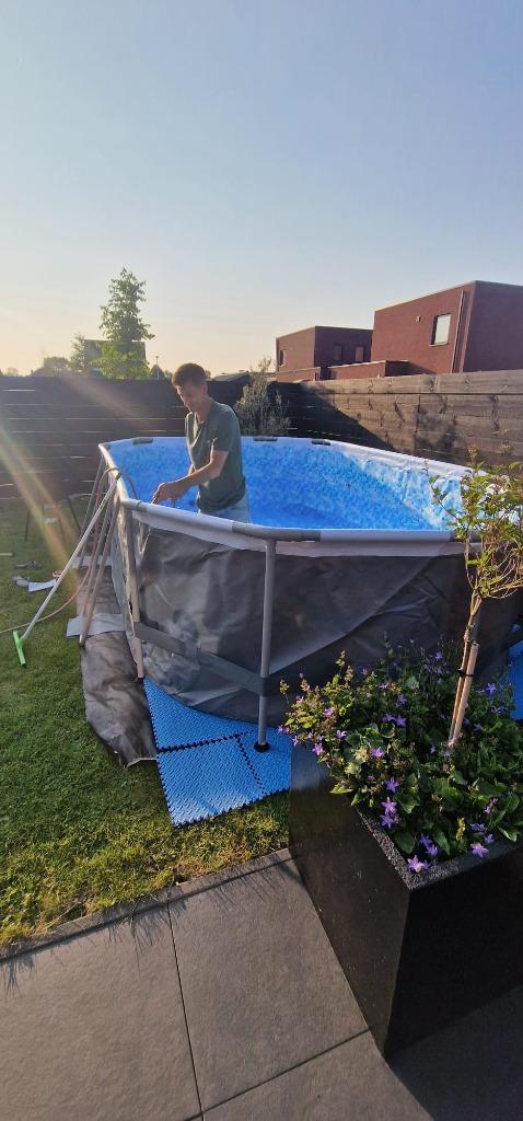 ZWEMBAD + toebehoren!, Tuin en Terras, Zwembaden, Zo goed als nieuw, Opzetzwembad, 120 cm of meer, 400 cm of meer, 200 tot 300 cm