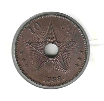Vrijstaat Congo, 10 Centimes 1888., Enlèvement ou Envoi, Autres pays, Monnaie en vrac