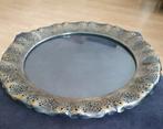 Vintage sier zilver schaal met glas, Ophalen